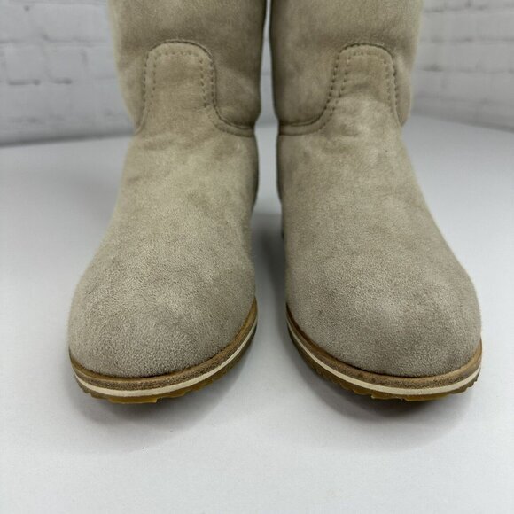 Prada Women's Calzature Donna Montone Fango Suede Sherpa Boots EU 37.5 / US 7 - Picture 4 of 17